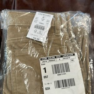NWT JCrew Crewcuts Toddler Boy Tan Corduroy Pants! Multiple sizes available!